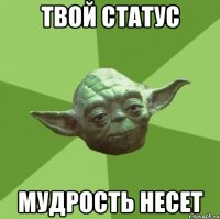 твой статус мудрость несет