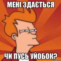 мені здається чи пусь уйобок?