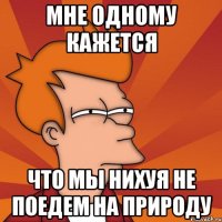 мне одному кажется что мы нихуя не поедем на природу