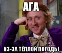 ага из-за тёплой погоды