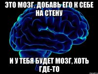 это мозг, добавь его к себе на стену и у тебя будет мозг, хоть где-то