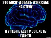 это мозг, добавь его к себе на стену и у тебя будет мозг. хоть где-то