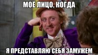 моё лицо, когда я представляю себя замужем