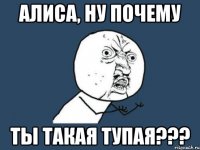 алиса, ну почему ты такая тупая???