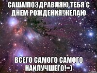 саша!поздравляю тебя с днем рождения!желаю всего самого самого наилучшего!=)