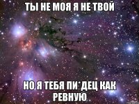 ты не моя я не твой но я тебя пи*дец как ревную