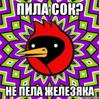 пила сок? не пела железяка