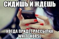 сидишь и ждешь когда придет рассылка white horse