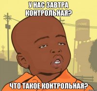 у нас завтра контрольная? что такое контрольная?