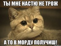 ты мне настю не трож а то в морду получиш!