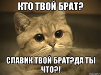 кто твой брат? славик твой брат?да ты что?!