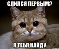 слился первым? я тебя найду