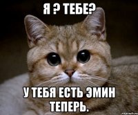 я ? тебе? у тебя есть эмин теперь.