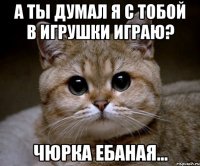 а ты думал я с тобой в игрушки играю? чюрка ебаная...