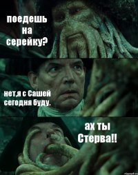 поедешь на серейку? нет,я с Сашей сегодня буду. ах ты Стерва!!