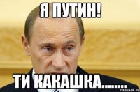 я путин! ти какашка........