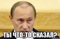  ты что-то сказал?