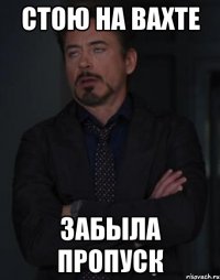 стою на вахте забыла пропуск