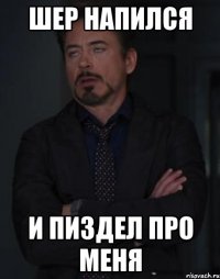 шер напился и пиздел про меня