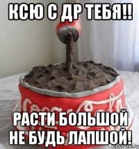 ксю с др тебя!! расти большой не будь лапшой!