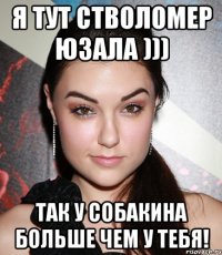 я тут стволомер юзала ))) так у собакина больше чем у тебя!