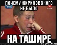 почему жириновского не было на ташире