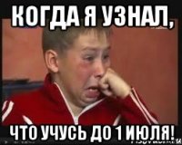 когда я узнал, что учусь до 1 июля!