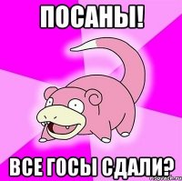 посаны! все госы сдали?