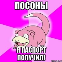 посоны я паспорт получил!