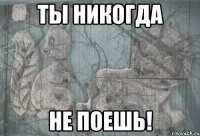 ты никогда не поешь!