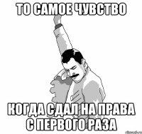 то самое чувство когда сдал на права с первого раза