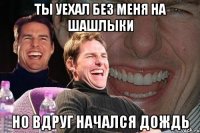 ты уехал без меня на шашлыки но вдруг начался дождь