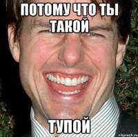 потому что ты такой тупой