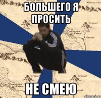 большего я просить не смею