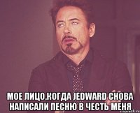  мое лицо,когда jedward снова написали песню в честь меня