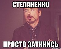 степаненко просто заткнись