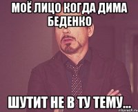 моё лицо когда дима беденко шутит не в ту тему...