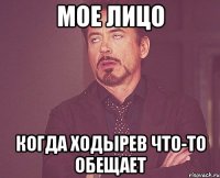 мое лицо когда ходырев что-то обещает