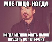мое лицо, когда когда мелкий опять начал пиздеть по телефону
