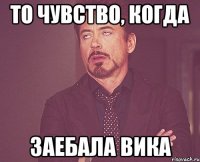 то чувство, когда заебала вика