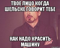 твое лицо когда шельске говорит тебе как надо красить машину