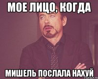 мое лицо, когда мишель послала нахуй