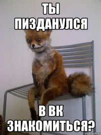 ты пизданулся в вк знакомиться?