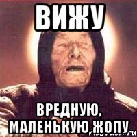 вижу вредную, маленькую жопу