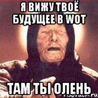 я вижу твоё будущее в wot там ты олень