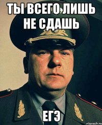 ты всего лишь не сдашь егэ