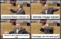 сначала Борис скачал л2 потом глада начал вкачал 61 лвл и кричит что нагнул серв Господи, за что мне это?!