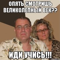 опять смотришь великолепный век?? иди учись!!!