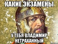 какие экзамены у тебя владимир нетраханный