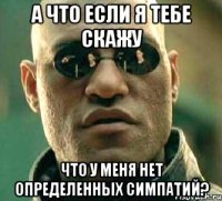 а что если я тебе скажу что у меня нет определенных симпатий?